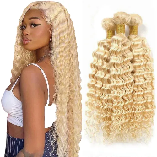 Vista 169 de 300g 1B27 Human Hair Bundles Honey Blonde Bundles Human Hair 10A Brazilian Virgin Remy Hair Extensions 8 10 12 Inch