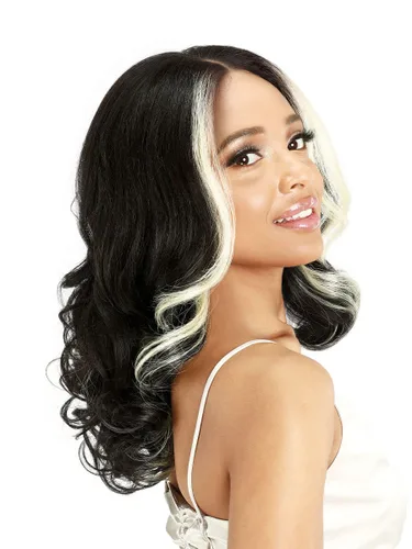 Vista 2 de Zury Sis Prime - Peluca de cabello humano con encaje frontal HD de 13 x 4, parte libre PM-FP LACE Melly (FS1B/30)