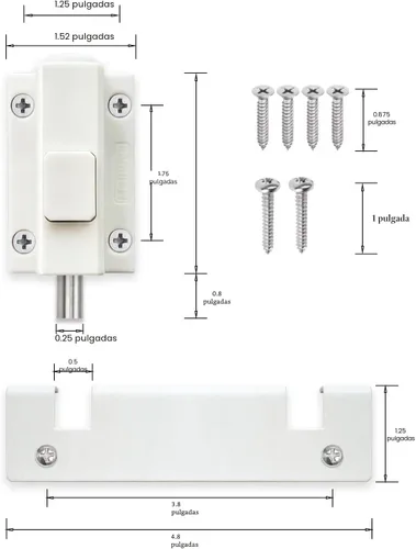 Vista 3 de SDGINA Cerradura de puerta corredera para puerta corrediza de cristal, cerraduras de seguridad para puertas corredizas de patio, tamaño de cerradura