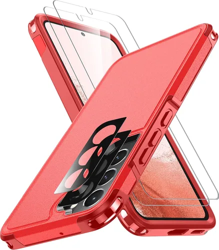 Vista 9 de SPIDERCASE Funda para Samsung Galaxy S22 5G, [protección contra caídas de grado militar de 10 pies] Antideslizante [Paquete de 2] Protector de Azul