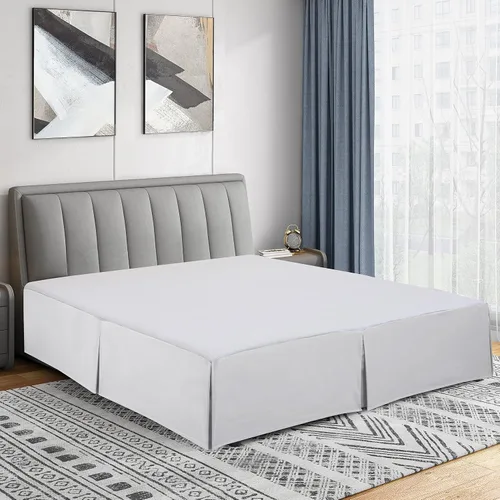 Vista 15 de Cathay Home Falda de cama plisada de microfibra de doble cepillado de fácil ajuste, ultra suave, resistente a la decoloración y a las arrugas