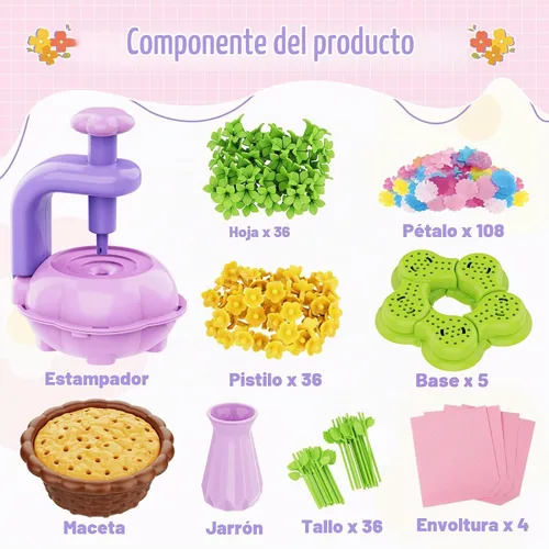 Vista 3 de FUNZBO Juguetes para niñas - Kits de manualidades de ramo de flores