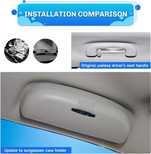Vista 3 de SXCY para Hyundai Tucson/Ioniq 5 2022-2025 2026 - Caja porta gafas, compatible con accesorios Hyundai Tucson/Ioniq 5 2022-2024 2025 2026, estuche
