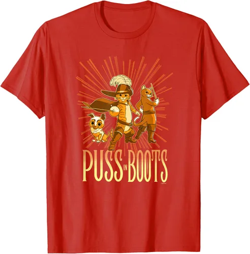Vista 98 de DreamWorks Puss in Boots: The Last Wish Cat Trio Poster - Camiseta pequeña Negro