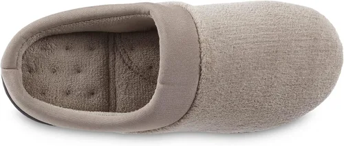 Vista 3 de isotoner Womens Terry and Satin Slip on Cushioned Slipper with Memory Foam for IndoorOutdoor Comfort Flat Sandals