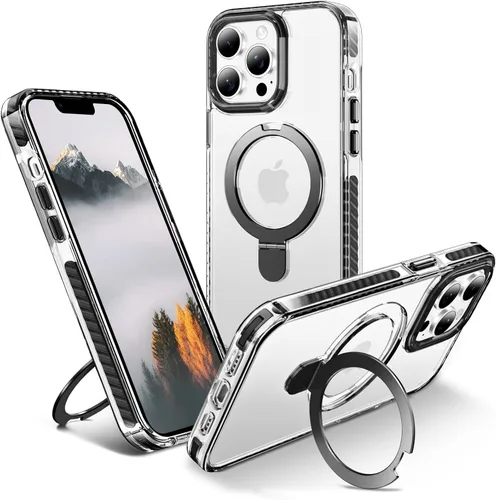 Vista 47 de UMIONE - Funda con diseño de anillo magnético giratorio de 360° para iPhone 11, soporte de bucle invisible integrado, compatible con Magsafe, funda