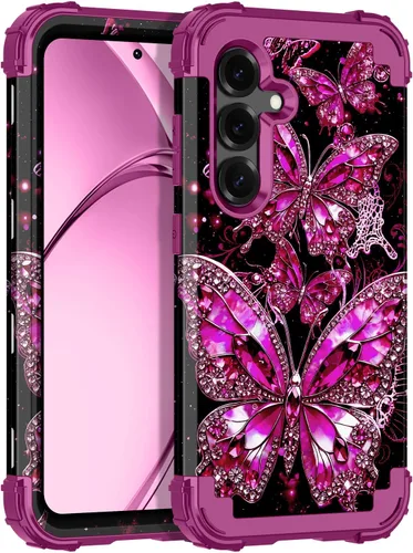 Vista 18 de Rancase para Galaxy S25, Funda de tres capas, protección resistente a los golpes, paraguas de plástico duro + funda protectora de goma de silicona