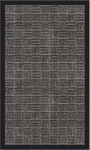 Vista 10 de Sweet Home Stores Bandeja de goma antideslizante para botas de 16 x 32 pulgadas, tapete para interiores y exteriores, para entradas, puertas