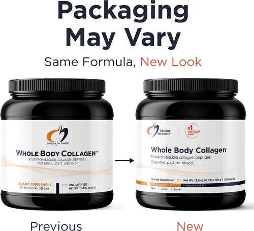 Vista 6 de Designs for Health Polvo de colágeno para todo el cuerpo, péptidos de colágeno hidrolizados en polvo para una piel y cabello saludables, salud