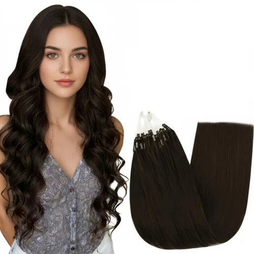 Vista 9 de RUNATURE K Tip - Extensiones de cabello humano real, ombré, pelo corto