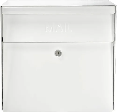 Vista 2 de Mail Boss 7169 Buzón de Seguridad Metro con Cerradura para Montaje en Pared, Blanco Alpino Anti-pry locking door, fixed anti-fishing slot fits