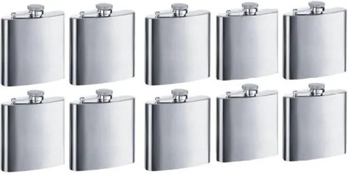 Vista 10 de Gifts Infinity - Petaca de acero inoxidable de 8 onzas, personalizable para padrino de bodas y dama de honor, grabada, Plateado