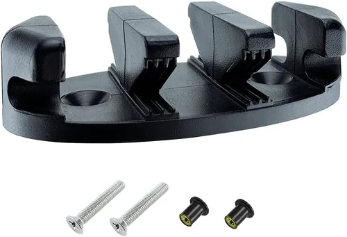 Vista 5 de Tacos de nailon para kayak en zigzag color negro, paquete de 2, tacos de cuerda resistentes para kayak, canoa, barco, acoplamiento, incluye