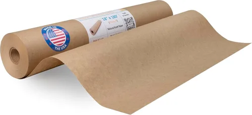 Vista 12 de Assorted Colors Kraft Wrapping Set of 10 Rolls 12"x100' + 8 Accessory Types USA-Made Natural Multi-Color Kraft Paper Kit for Holidays & Special