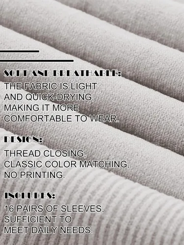 Vista 3 de Bememo 16 pares de mangas de brazo para hombres y mujeres, protección UV, mangas refrescantes para brazos, fundas para brazos