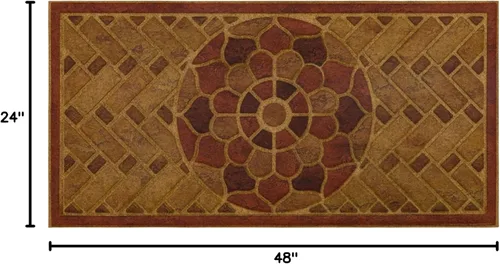 Vista 3 de Mohawk Home Stoney Medallion - Tapete de arcilla ornamental informal de 2 x 4 pies, perfecto para porche, garaje