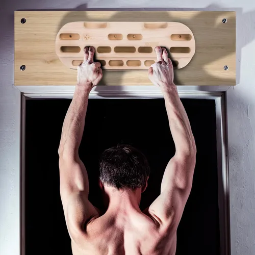 Vista 7 de POWER GUIDANCE Tabla de Agarre de Escalada en Roca, Fortalecedor de Manos de Madera, Ejercitador de Antebrazo para Escaladores y Atletas