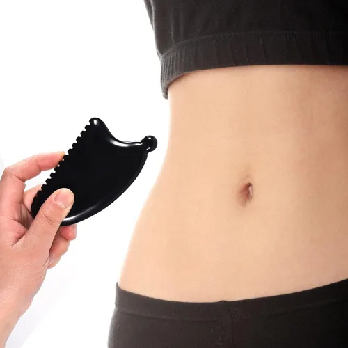 Vista 4 de Gua Sha Masajeador facial Gua Sha Bian Gua Sha Piedra Facial Cuerpo Linfático Drenaje Masajeador Wildling Guasha Herramienta Escultor Cara