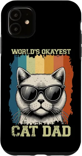 Vista 8 de World's Okayest Cat Dad Cat Lover Animal Father's Day Parent Case for iPhone 16