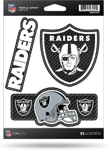 Vista 8 de Rico Industries NFL Football Triple Spirit Stickers Hoja de calcomanías triples