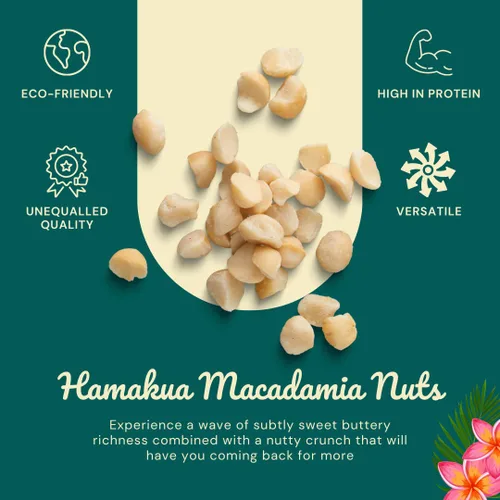 Vista 4 de Hamakua - Nueces de macadamia - Chili picante - Cultivado en Hawai saborizado seco tostado medio y macadamia entera - Nueces de macadamia grandes