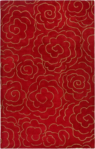 Vista 17 de SAFAVIEH Soho Collection SOH812B - Alfombra decorativa suave de lana y viscosa de 2 x 3 pies, hecha a mano, color azul claro y marfil