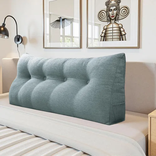 Vista 25 de Almohada de Cuña para Cabecero - Almohada Triangular para Cabecero de Cama, Almohada de Cuña para Descanso en la Cama, para Sentarse en la Cama
