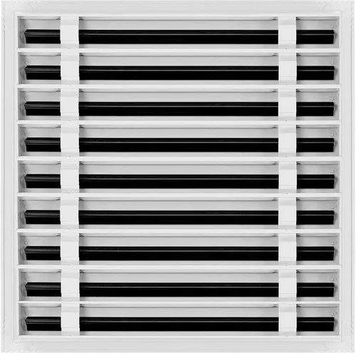 Vista 2 de Buildmart - Cubierta de ventilación de CA moderna de 18x18 - Ventilación decorativa de aluminio blanco - Difusor de ranura lineal estándar - Rejilla