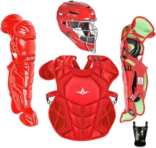 Vista 30 de All-Star Eje S7 de 9 a 16 años – Kit de equipo de captura de béisbol (incluye casco, protector de pecho, protectores de piernas), cumple con NOCSAE