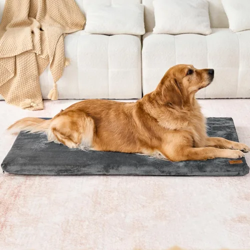 Vista 20 de LIORCE Cama para perros pequeños, almohadilla para jaula para cachorros con funda extraíble lavable y forro impermeable, tapete de espuma