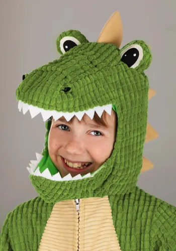 Vista 3 de Disfraz de Cocodrilo de Peluche para Niños Multicolor