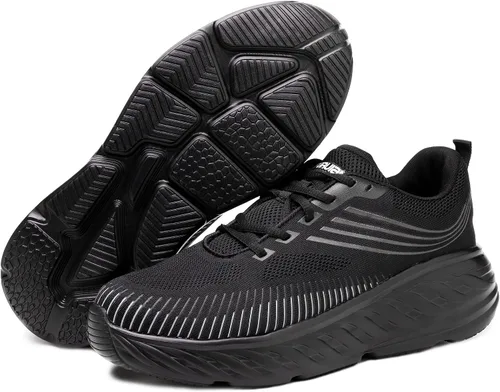 Vista 6 de Zapatos de acero extra anchos para hombre, zapatos de seguridad para hombre, zapatos de seguridad indestructibles para trabajo de construcción