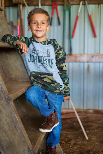 Vista 2 de John Deere Sudadera con capucha para niño pequeño