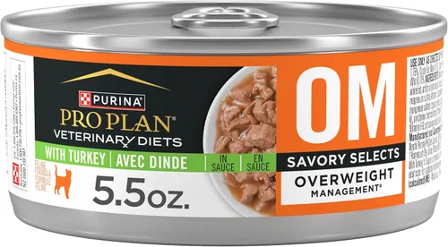 Vista 14 de Pro Plan Veterinary Diets Purina OM Overweight Management Savory Selects with Chicken Feline Formula Alimento húmedo para gatos (paquete de 24)