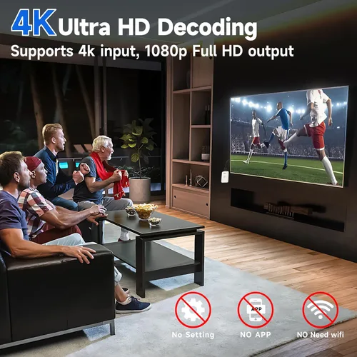 Vista 3 de Adaptador HDMI inalámbrico 4K, transmisor inalámbrico, transmisor inalámbrico, transmisor multimedia de vídeo/audio/archivo HDMI extensor