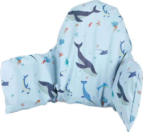 Vista 11 de Cojín para silla alta con funda para IKEA Antilop Bebés Niños Infantes Inflable y Reversible Cojín Inflable Integrado Postre Blanco