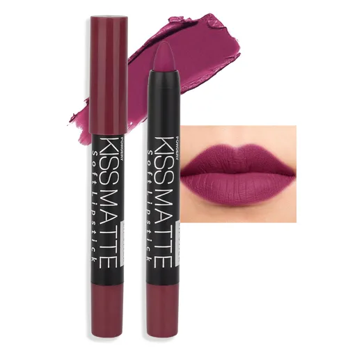 Vista 39 de evpct 3 piezas de lápiz crayón delineador de labios mate metálico rosa natural ligera y lápiz labial Set de larga duración impermeable que coincide