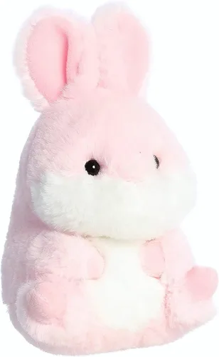 Vista 5 de Aurora Rolly Pets Bundle - Juego de conejitos de peluche de 5 pulgadas (rosa y lavanda)