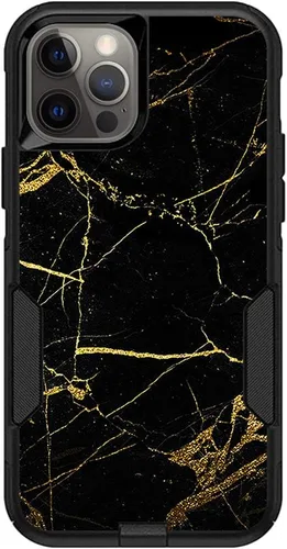 Vista 16 de MightySkins Skin compatible con OtterBox Commuter iPhone 12 y 12 Pro - Mármol ámbar Funda protectora de vinilo duradera y única Fácil de aplicar