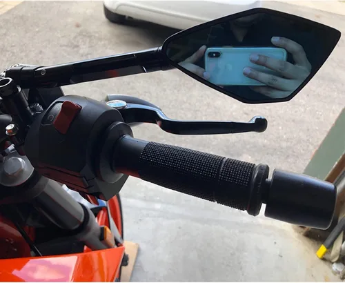 Vista 4 de Espejo retrovisor lateral antirreflejos de aluminio CNC para Yamaha XT660 WR250 WR125 XT125 XT125