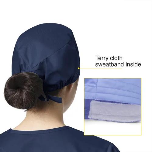 Vista 3 de WonderWink Men's Tie Back Scrub Cap