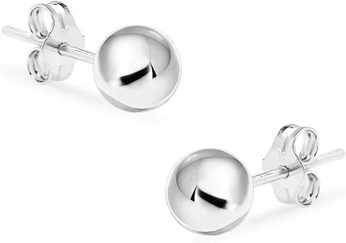 Vista 3 de Silverline Jewelry Aretes de bola de plata de ley 925 0.079 in-0.433 in