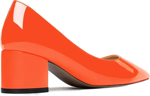 Vista 5 de MODENCOCO Zapatos de tacón bajo grueso y grueso para mujer, con puntera puntiaguda, de 2 pulgadas
