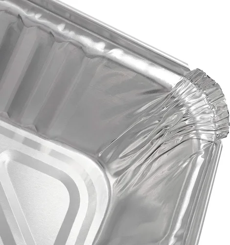 Vista 5 de HOZEON Paquete de 125 bandejas de papel de aluminio de 8.5 x 6 pulgadas con tapas transparentes, capacidad de 2.25 libras, recipientes desechables