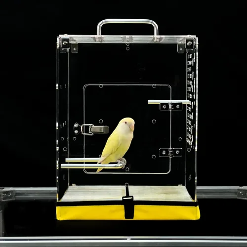 Vista 9 de GuineaLoft™ Jaula de pájaros de acrílico personalizada cristalina Modelo-ET2
