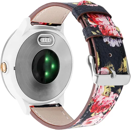 Vista 8 de Abanen Correa de reloj de 0.787 in para Garmin Venu Sq/Venu 2 Plus/Vivoactive 6/5, correa de cuero de liberación rápida para Vivoacvit 3, Forerunner