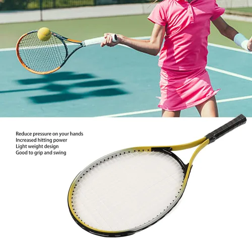 Vista 2 de Topyond Raqueta de tenis, raqueta para adultos para hombres y mujeres, aleación de aluminio ultraligera, raquetas de tenis para entrenamiento