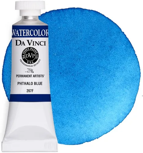 Vista 147 de DA VINCI PAINTS Pintura Acuarela Profesional para Artistas, Azul Cobalto, 15mL