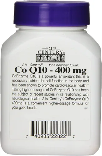 Vista 4 de 21st Century Co Q10 400 mg cápsulas vegetales, 30