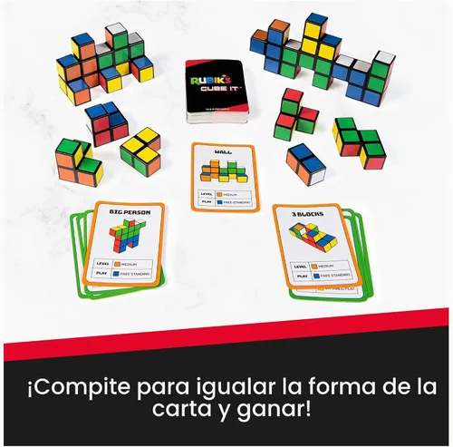 Vista 4 de Cubo de Rubik, Cube It, Juego de Mesa de Secuencia de Rompecabezas 3D de 2 Jugadores, Actividad de Alivio del Estrés, Juguete de Dedos, Cubo